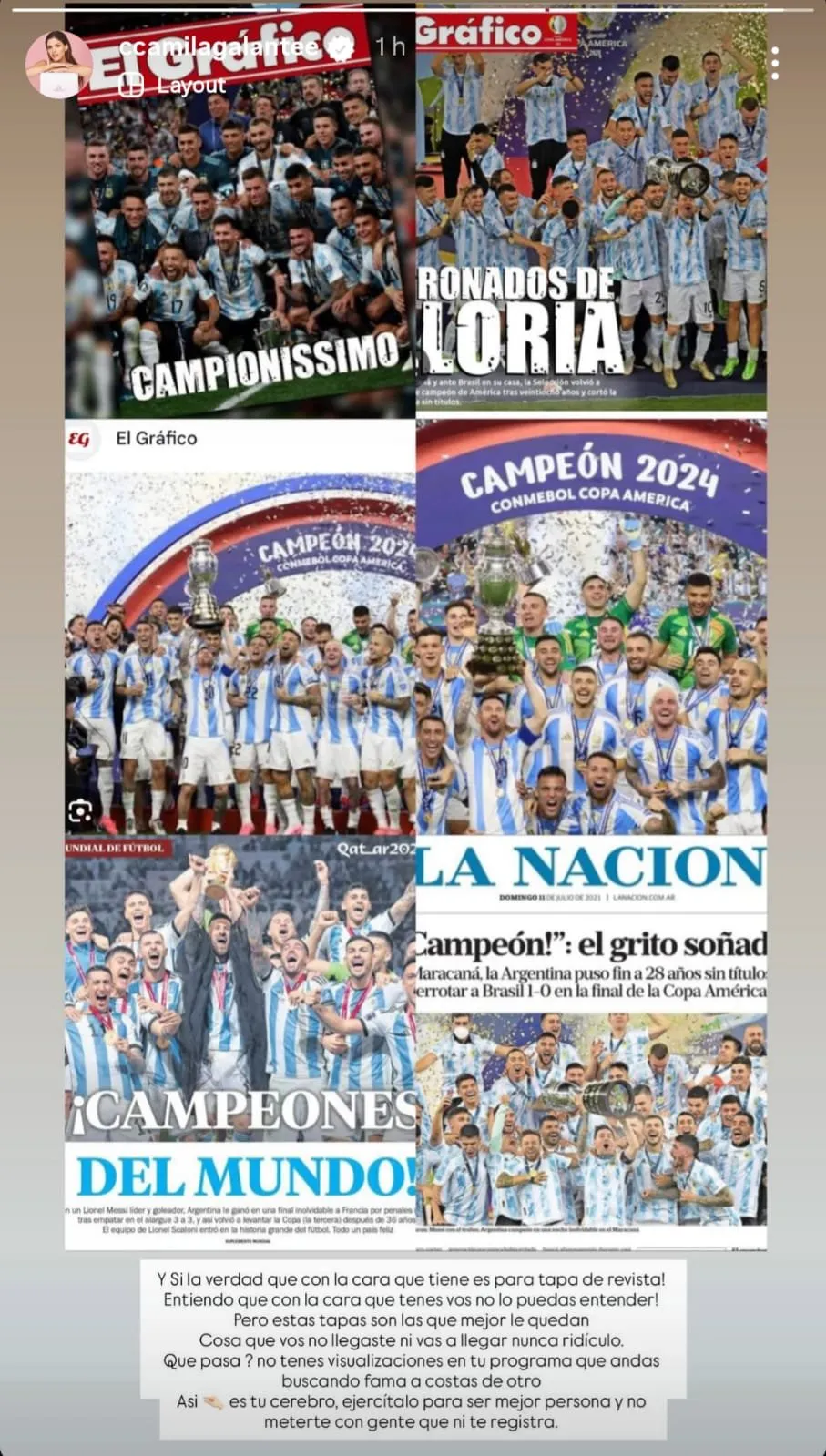 La historia de Camila Galante tras los dichos de Flavio Azzaro.