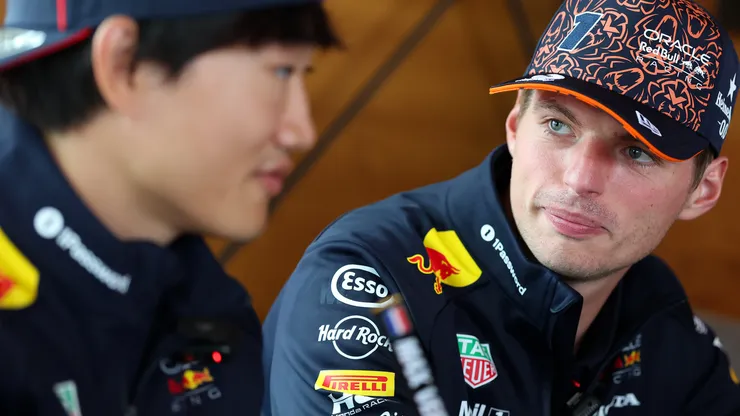 El gesto de Verstappen con Tsunoda
