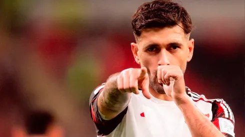 Giorgian De Arrascaeta celebra su gol ante Cruz Azul.