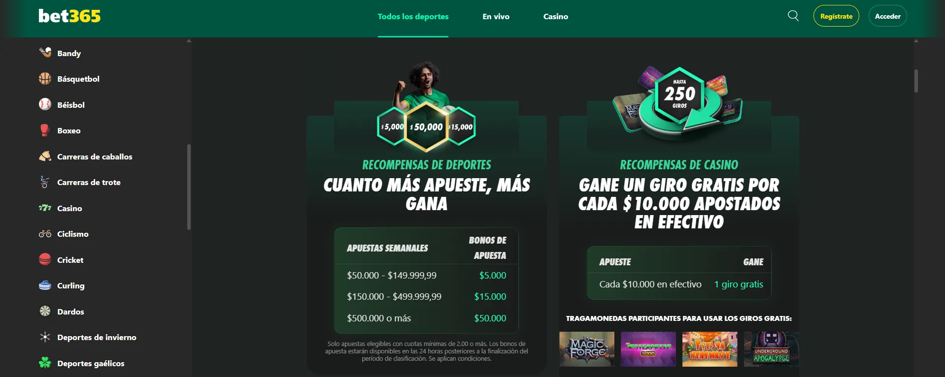 beneficios del club bet365