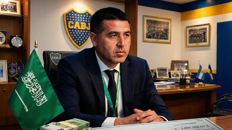 (Imagen generada con Gemini) Juan Román Riquelme buscaría concretar un viejo anhelo.