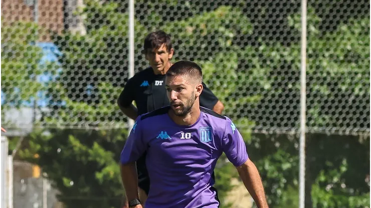 Luciano Vietto, durante el entrenamiento.