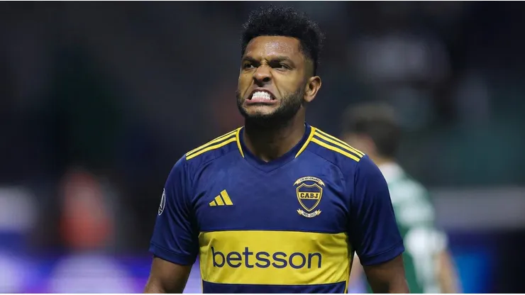 Miguel Borja con la camiseta de Boca.