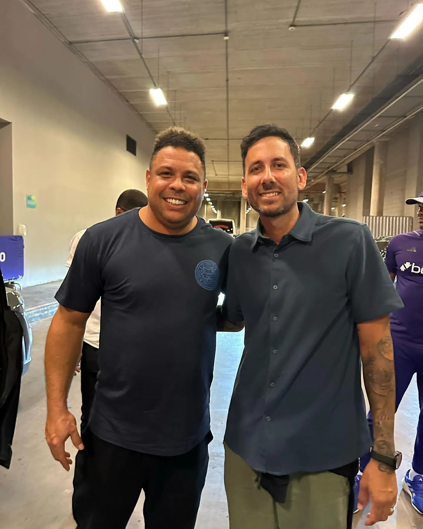 Cabral con Ronaldo. Foto Ariel Cabral.