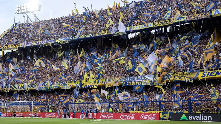 Los hinchas de Boca en La Bombonera.