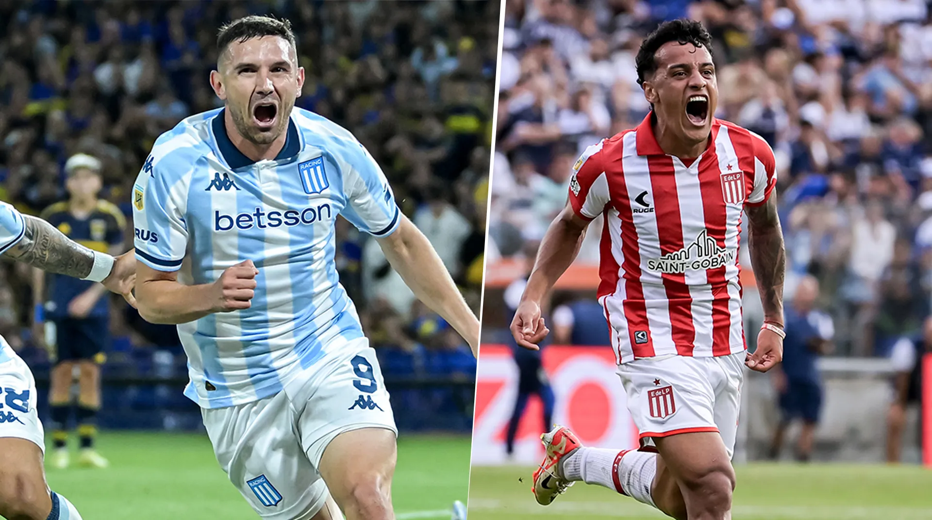 Adrián Maravilla Martínez y Tiago Palacios, protagonistas de Racing y Estudiantes.