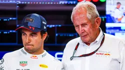 Helmut Marko y Checo Pérez en 2024.