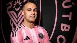Sergio Reguilón, futbolista español en su presentación en Inter Miami.