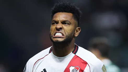 Miguel Borja en su paso por River.