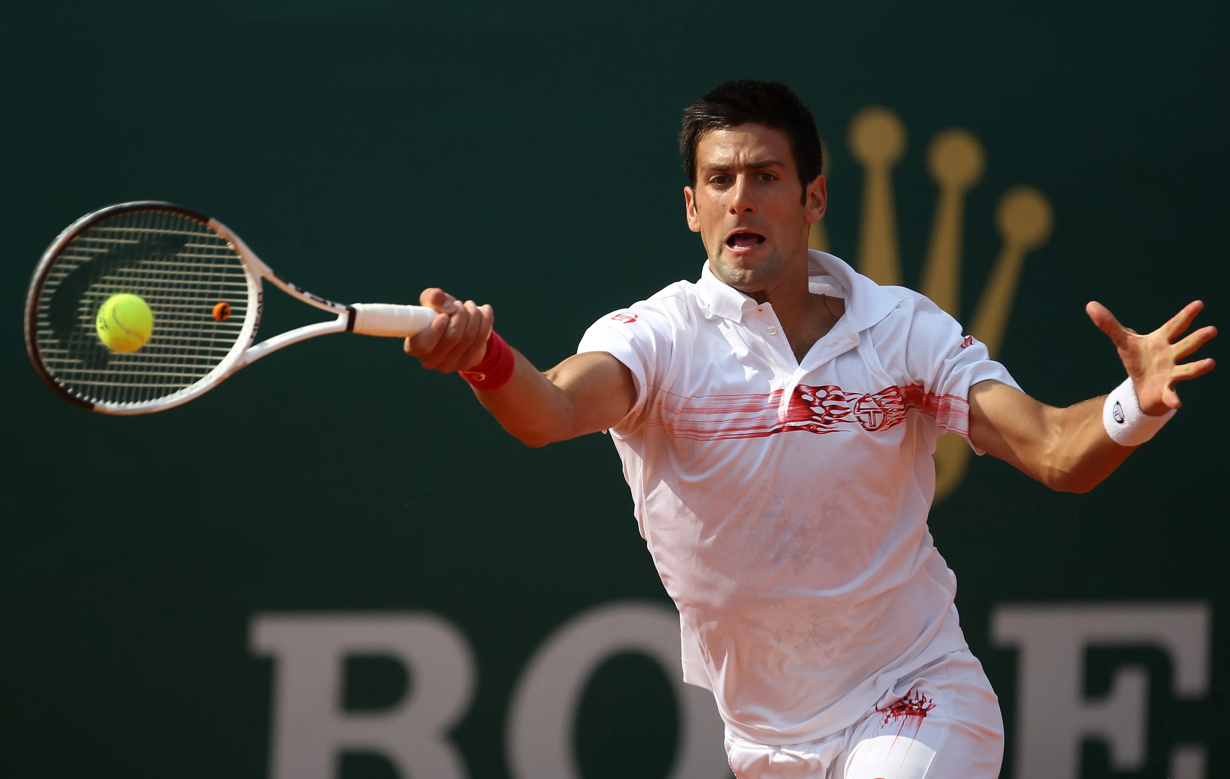 Novak Djokovic ante Nalbandian en el Masters 1000 de Montecarlo en 2010. (Foto: Getty).