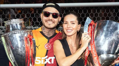 Icardi y la China Suárez celebrando uno de los últimos títulos de Galatasaray,