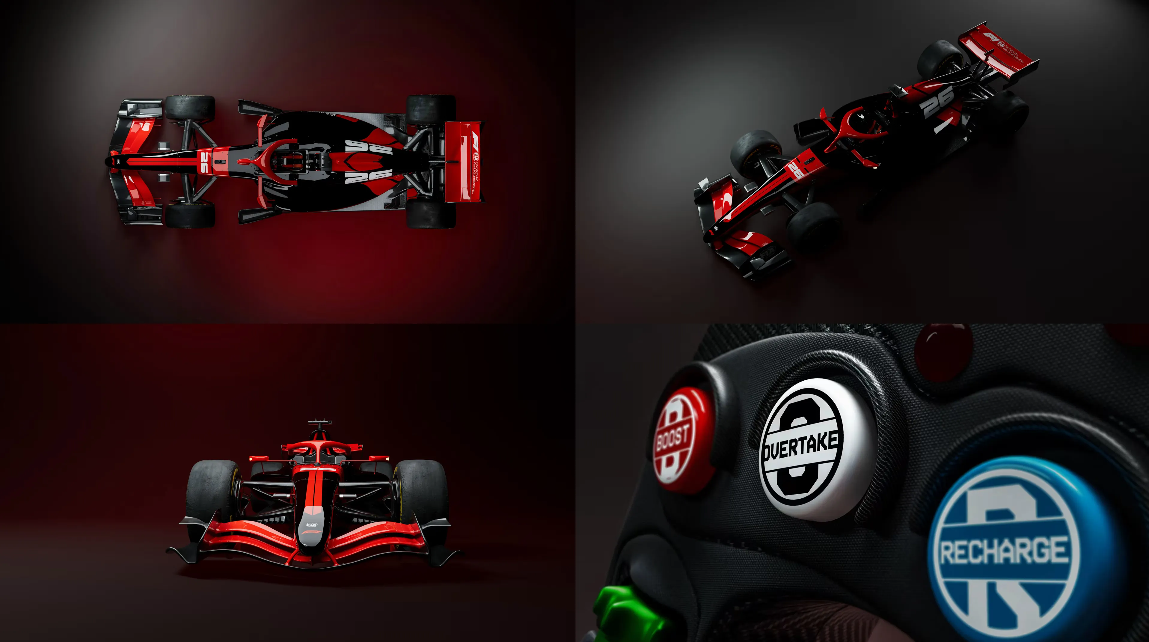 Bocetos de la Fórmula 1 sobre los autos del 2026. (F1.com)