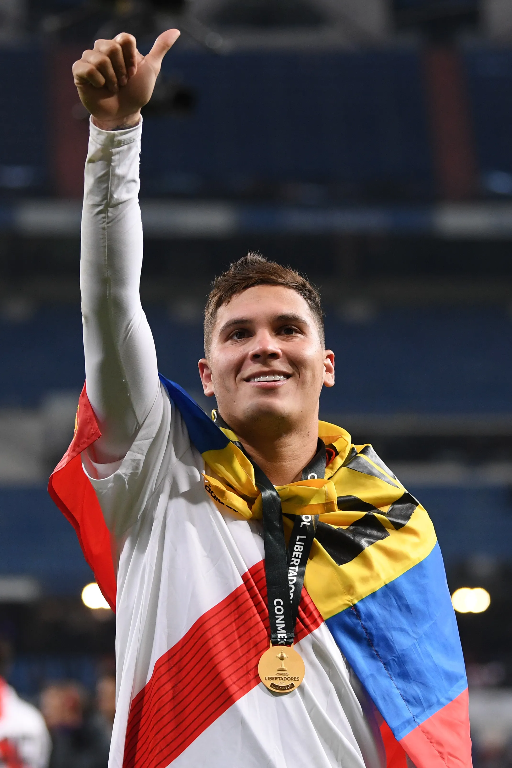 Juanfer Quintero tras ganar la Libertadores 2018. (Foto: Getty).