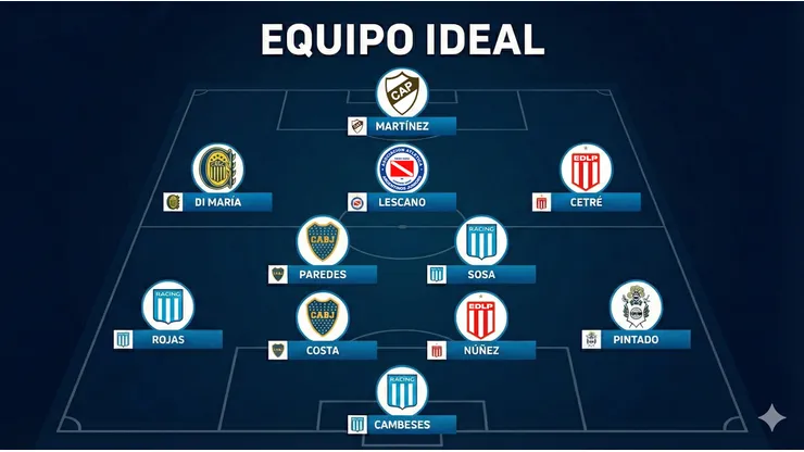El equipo ideal del fútbol argentino.