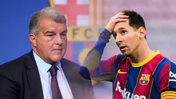 Joan Laporta y Lionel Messi.