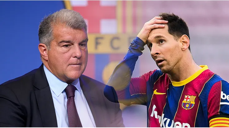 Joan Laporta y Lionel Messi.