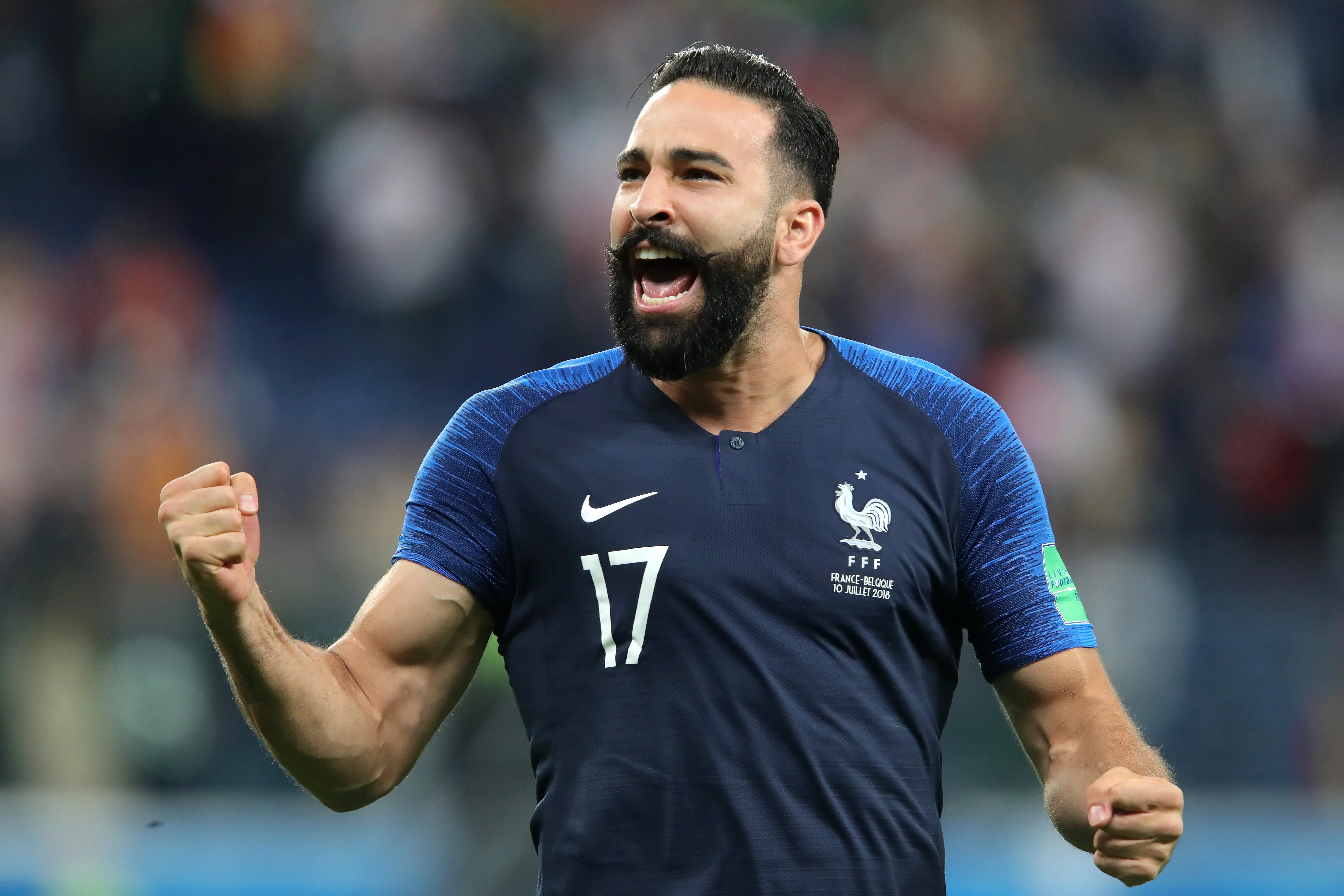 Adil Rami festeja la clasificación de Francia a la final de Rusia 2018. (Foto: Getty)