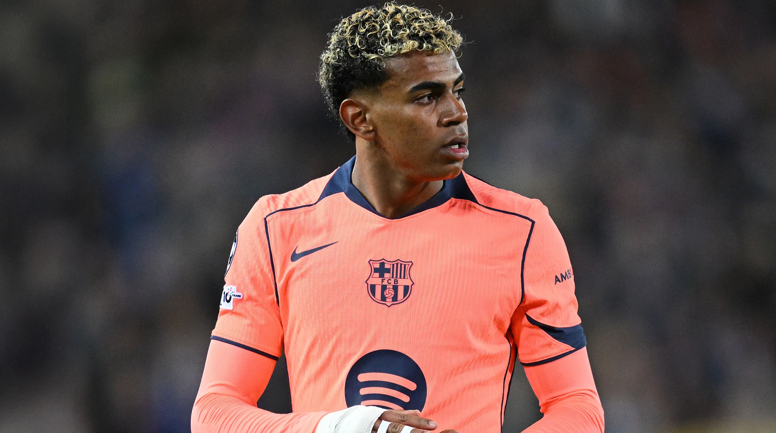 Lamine Yamal, ausente vs. Slavia Praga. (Getty Images)