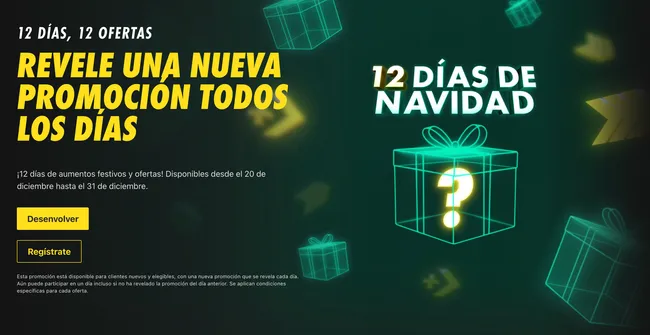 Promoción 12 días 12 ofertas de bet365 Argentina para Navidad