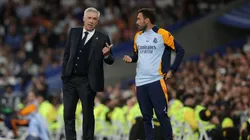 Carlo y Davide Ancelotti durante su última etapa como DT de Real Madrid.