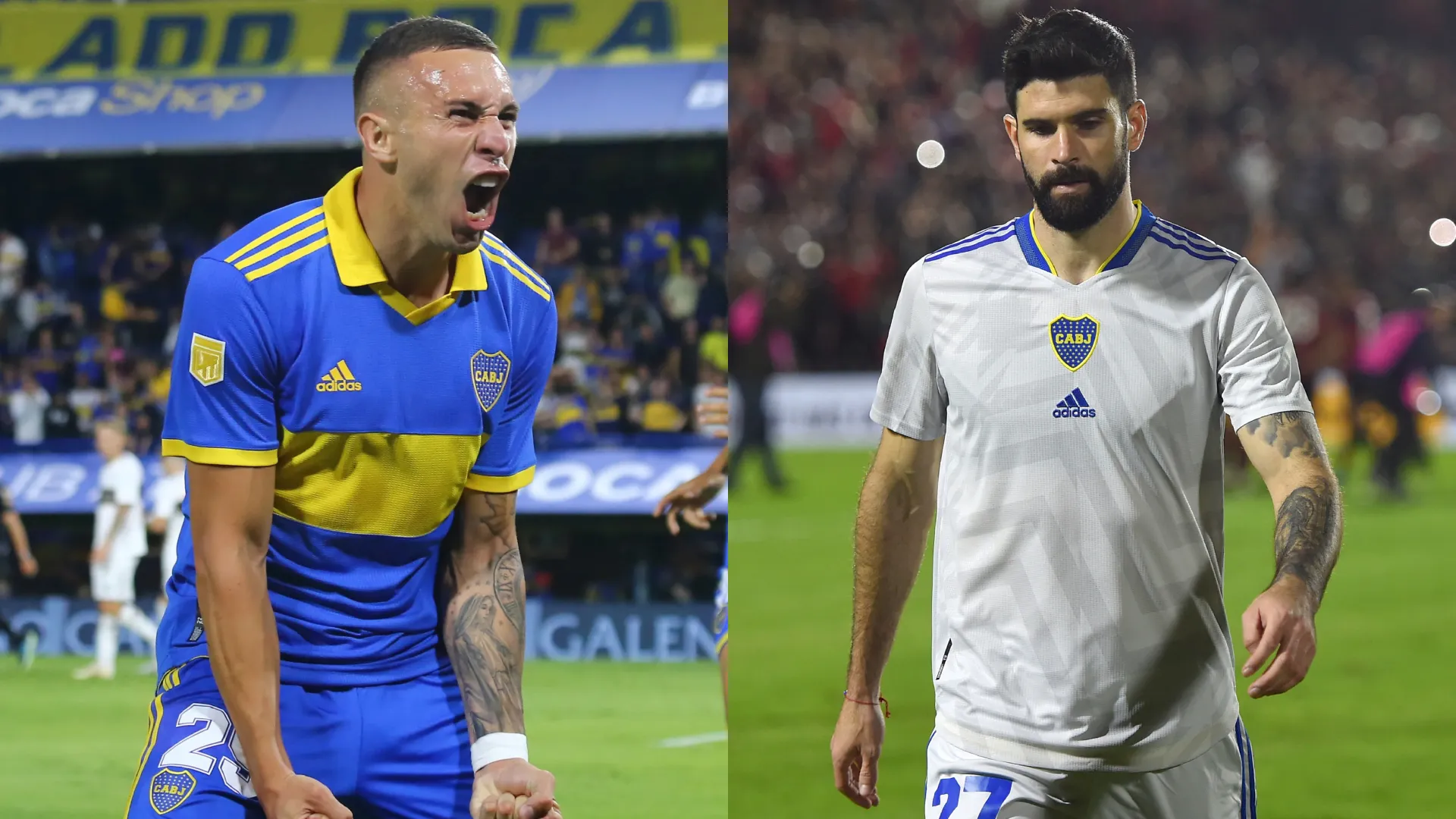 Norberto Briasco y Nicolás Orsini, futbolistas de Boca Juniors. (Getty Images)