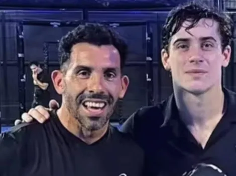 Cumbre Xeneize: el particular encuentro entre Franco Colapinto y Carlos Tevez en un partido de pádel