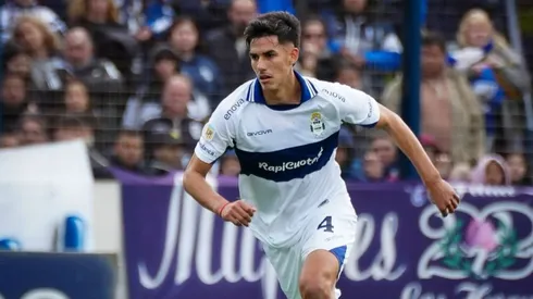 Renzo Giampaoli con la camiseta de Gimnasia.