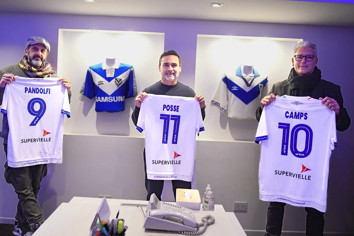 ¡Qué trío! Pandolfi, Posse y Camps. Foto Vélez.