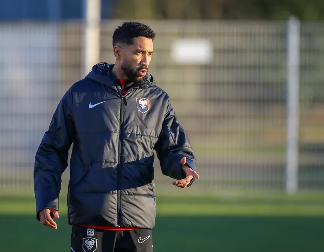 Gael Clichy en su primer entrenamiento en Caen. (Foto: SMCaen).