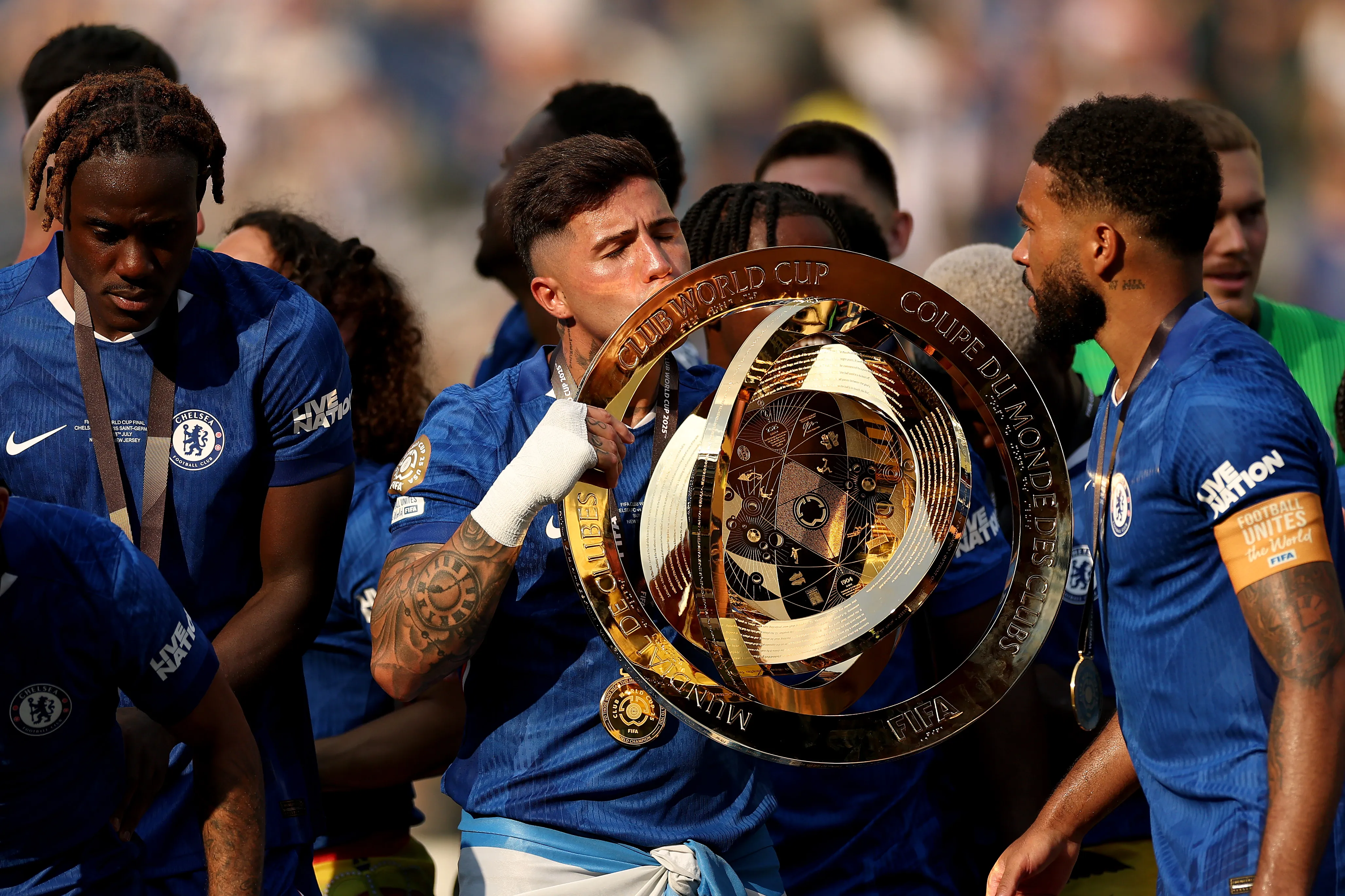 Enzo Fernández fue el mejor jugador del Chelsea campeón del mundo en 2025. (Getty)