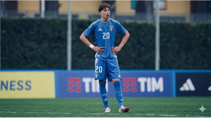 Mateo Santa María ya debutó en las juveniles de Italia. Puede jugar también para Brasil, Argentina o España