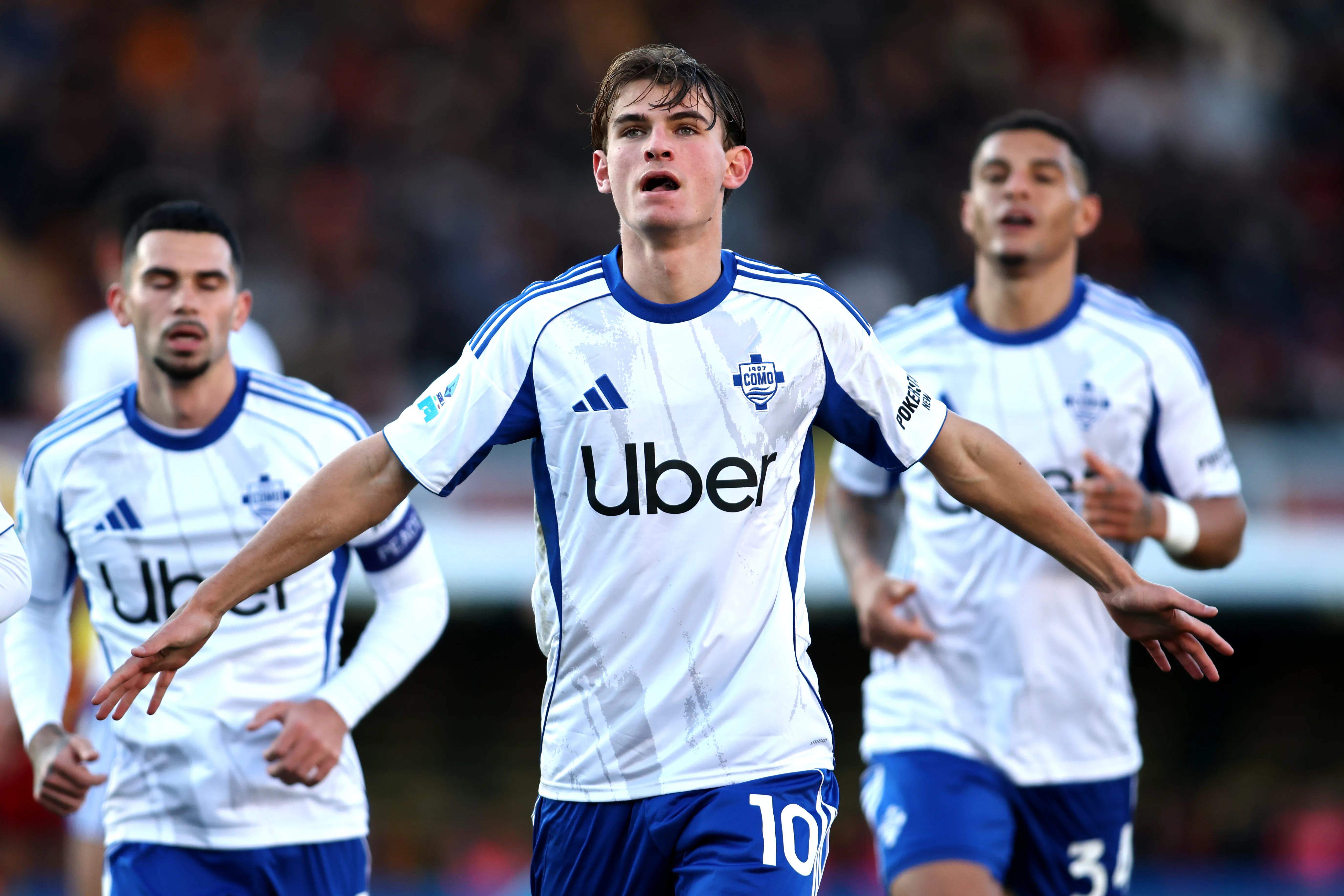 Nico Paz, futbolista argentino de Como 1907. (Getty Images)