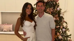 Antonela Roccuzzo y Lionel Messi celebraron el año nuevo.