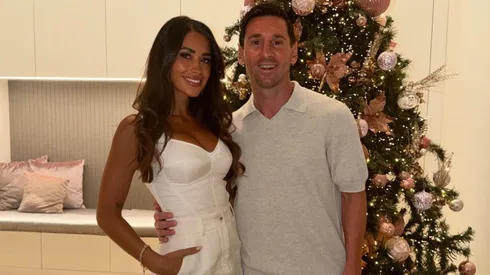 Antonela Roccuzzo y Lionel Messi celebraron el año nuevo.