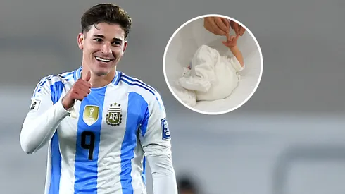 Julián Alvarez recibió el saludo de Giuliano Simeone, Nahuel Molina, Ángel Di María y Cuti Romero, entre otros, por el nacimiento de Amadeo Alvarez.