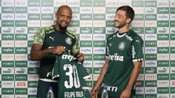 Felipe Melo y Matías Viña, cuando coincidieron en Palmeiras.