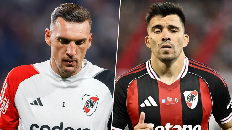 Franco Armani y Marcos Acuña, referentes de River.