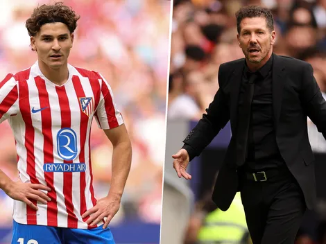 Diego Simeone respaldó a Julián Alvarez por las críticas sobre su rendimiento en el Atlético de Madrid