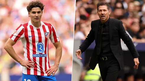 Diego Simeone defendió a Julián Alvarez de las críticas de los hinchas del Atlético de Madrid y de la prensa española.