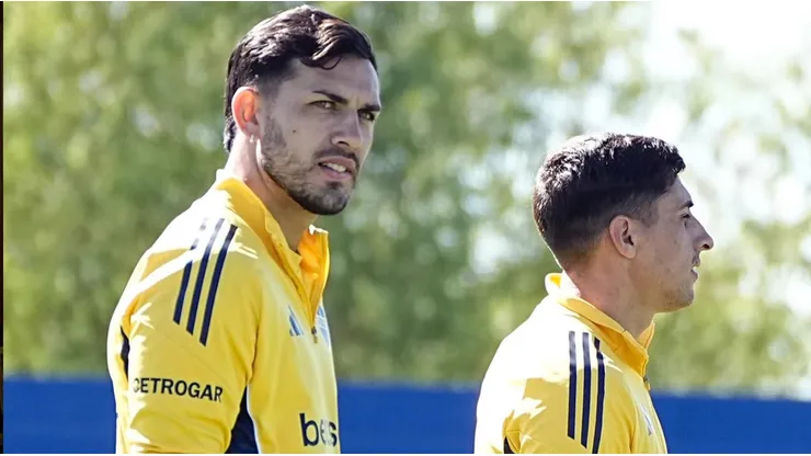 Paredes y Merentiel en la pretemporada de Boca.