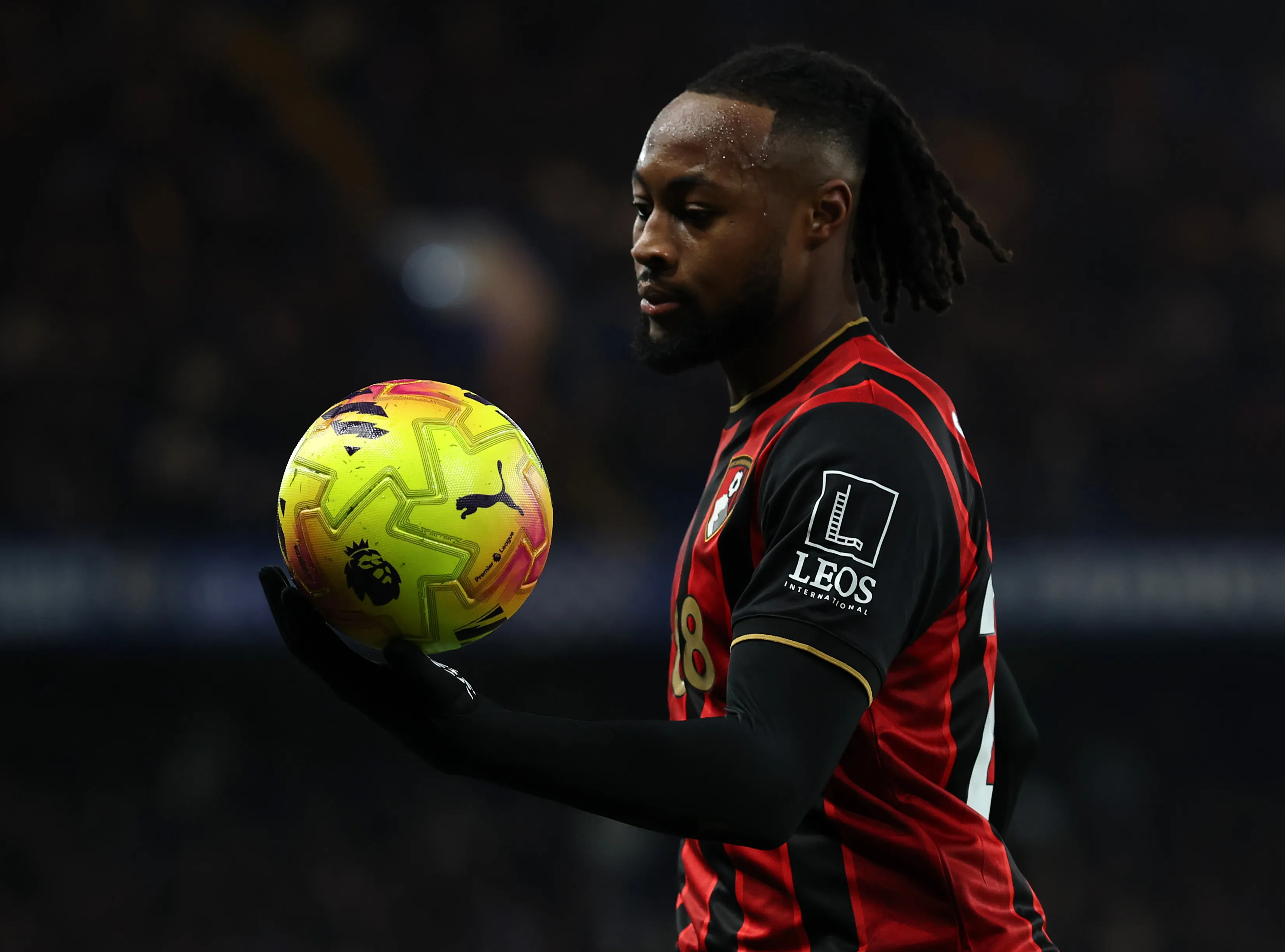 Semenyo es el tercer máximo goleador de la Premier League, aunque con 10 tantos menos que Haaland. (Getty).