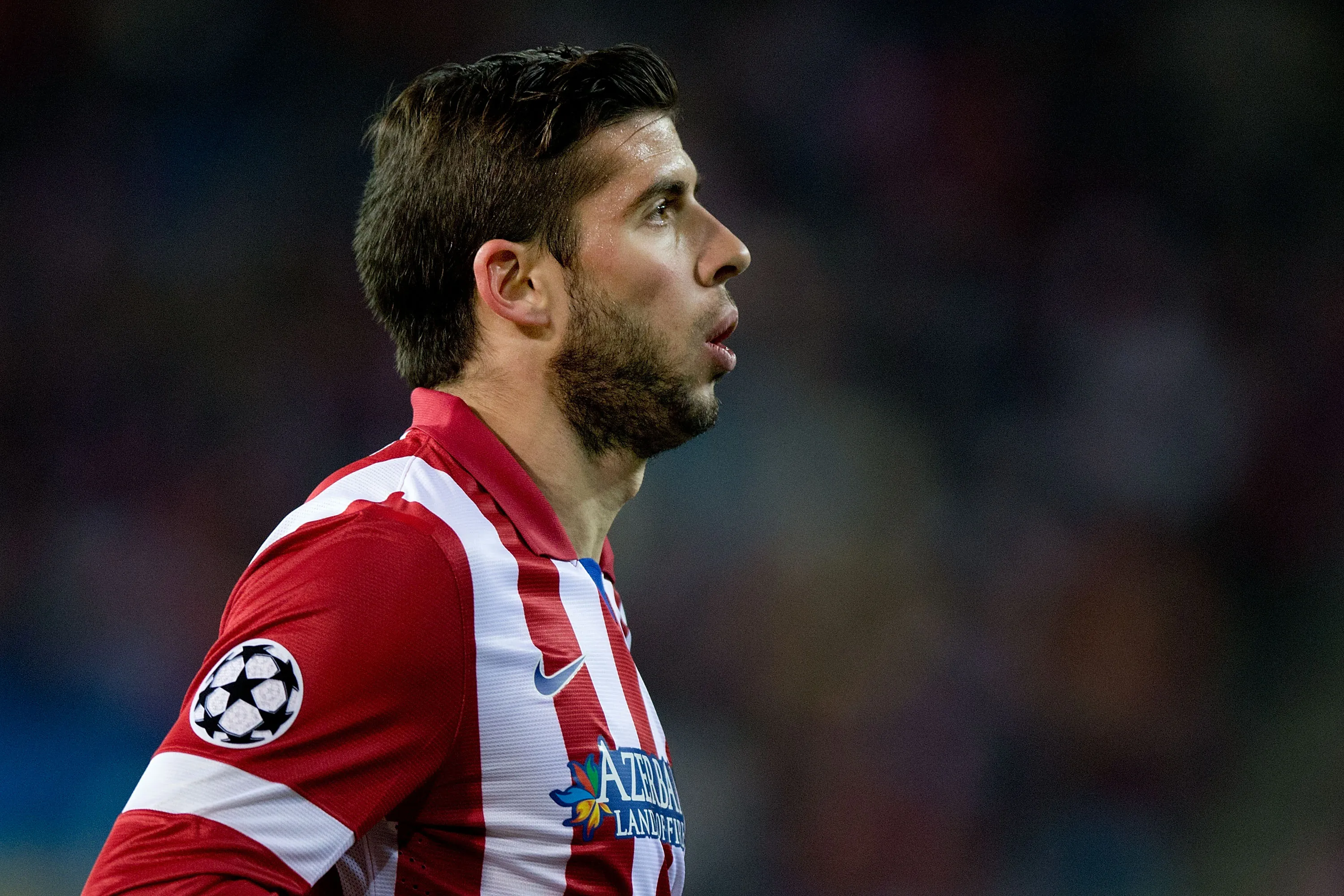 Emiliano Insúa durante su etapa en Atlético de Madrid, previo al interés de River (Getty Images).
