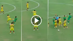 Una patada en Indonesia terminó con un jugador en el hospital.