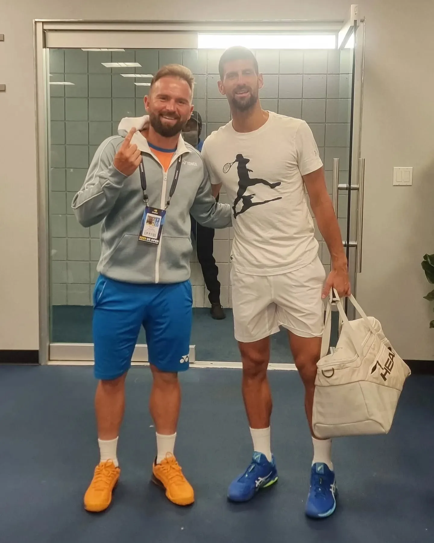 Con Nole Djokovich. Instagram Stanislav Ichkov.