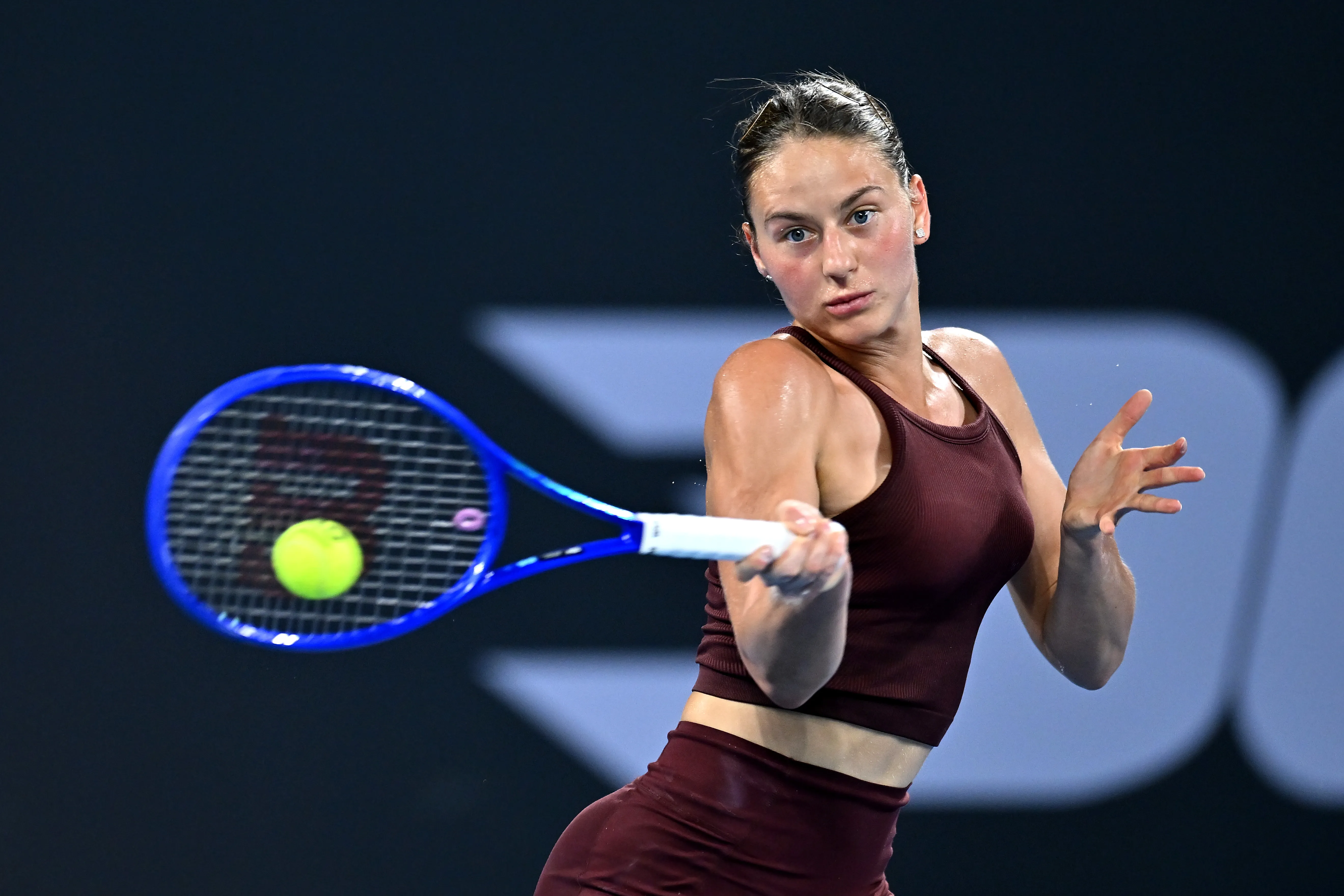 Kostyuk enfrentará a Sabalenka en la final del ATP 500 de Brisbane, desde las 3 de la mañana del domingo en hora de Argentina. (Getty).