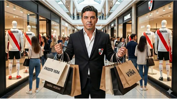 Gallardo sigue yendo al shopping a reventar la tarjeta de River y no se da cuenta de que esa fórmula fracasó