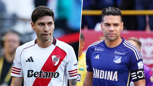 Gonzalo Montiel y Radamel Falcao García, protagonistas de River y Millonarios.