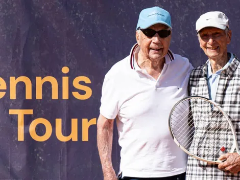 102 vs. 97 años: con marcapasos, caderas y rodillas nuevas, el partido oficial que rompió récords en el tenis