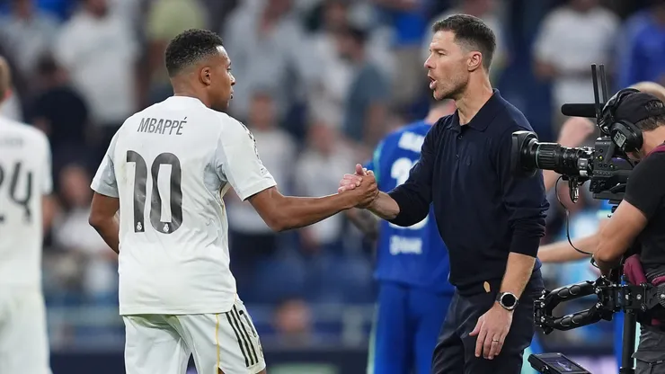 Kylian Mbappé y Xabi Alonso, cuando coincidieron en Real Madrid.