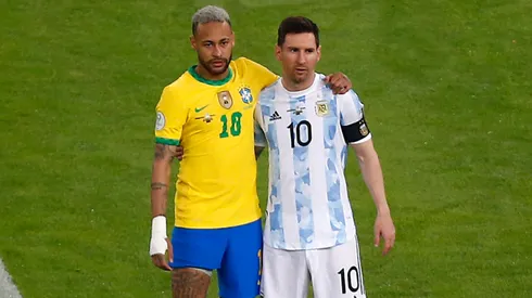 Neymar y Messi en la final de la Copa América 2021